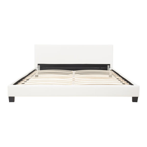 Letto in ecopelle 180x200 cm Bianco Corium