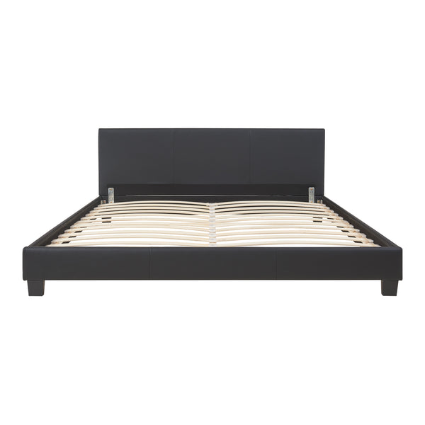 Letto in ecopelle 180x200 cm Nero Corium