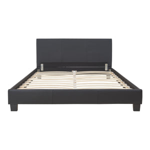 Letto in ecopelle Albacete 140x200 cm Nero Corium