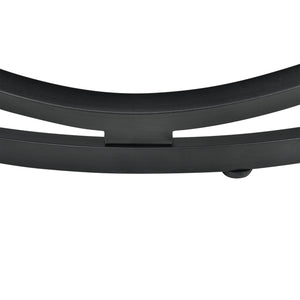 Tavolino da Salotto Dunedin con Piano Rotondo e Base Spirale - Effetto Legno / Nero [en.casa]