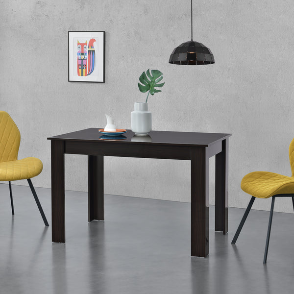 Tavolo da pranzo Skien 117x76x74 cm effetto noce lucido en.casa