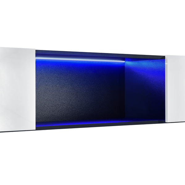 Hängeboard Thabong 150x30x30 cm con illuminazione LED Nero/Bianco en.casa