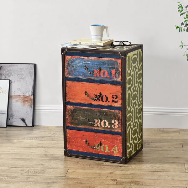 Cassettiera Goslar Mobile Contenitore Multicolore 66 x 40 x 30 cm [en.casa]