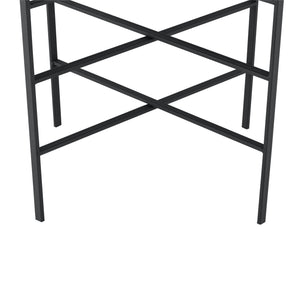 Tavolino Wiltz 40x40x53 cm Metallo Nero en.casa