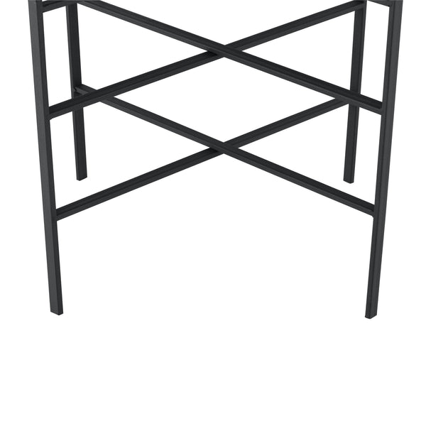 Tavolino Wiltz 40x40x53 cm Metallo Nero en.casa