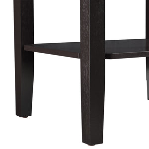 Tavolino da Divano 74 x 38 x 30 cm Tavolo da Salotto/Soggiorno/Cucina Tavolino in MDF con Ripiano Portaoggetti Portafiori - Color caffè