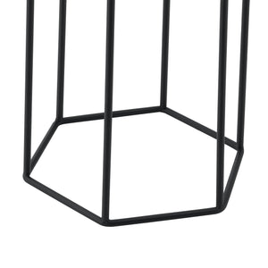 Supporto per vaso Merelbeke 2 pz. Nero-Oro en.casa