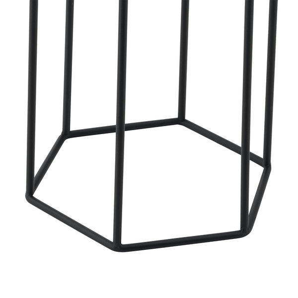 Supporto per vaso Merelbeke 2 pz. Nero-Oro en.casa