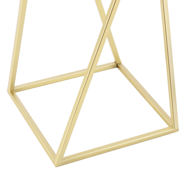 Set di 2 Portavasi in Metallo Supporto in Color Oro per Piante in 2 Altezze Diverse con Coprivaso Rotondo Nero 2 Portafiori di Design