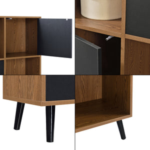 Mobiletto Heby 93x80x30 cm Tonalità legno scuro/Nero en.casa