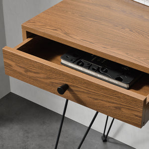 Scrivania Munkfors 75x115x48cm Tonalità legno scuro/Nero en.casa