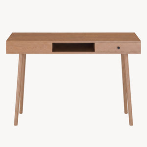 Scrivania Habo con Cassetto e Scomparto Aperto 75 x 115 x 48 cm - Effetto Noce [en.casa]