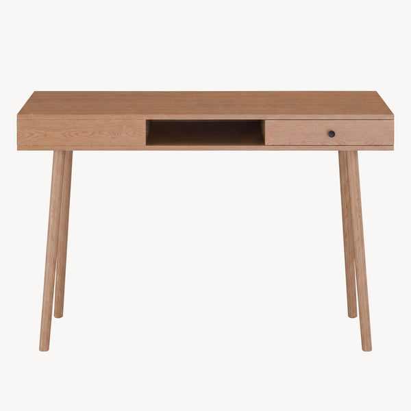 Scrivania Habo con Cassetto e Scomparto Aperto 75 x 115 x 48 cm - Effetto Noce [en.casa]