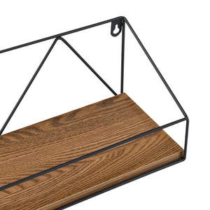 Mensola da parete Kolding 3 pz. varie dimensioni Tinta legno scuro en.casa