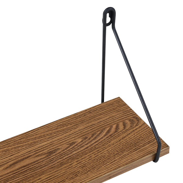 Mensola da parete Randers 3 pz. varie dimensioni Tinta legno scuro en.casa