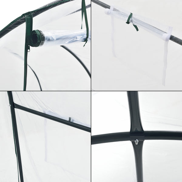 Tunnel per serra Grünwald 200x300x190cm PVC Trasparente [en.casa]