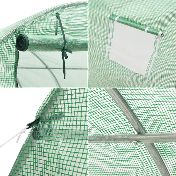 Tunnel per serra Dornbirn 300x300x200cm Pellicola a rete PE Verde [en.casa]
