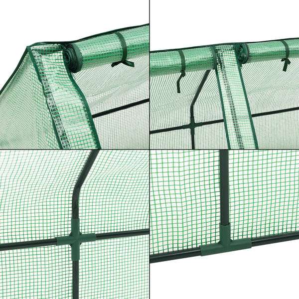 Mini Serra Höflein 240x90x90cm Rete a Maglie Verde [en.casa]