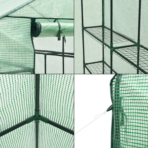 Serra Vale con ripiani 120x170x194cm Verde [en.casa]