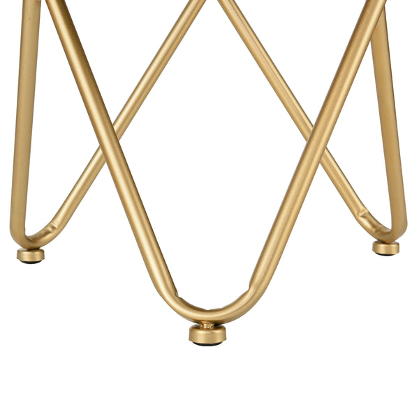 Pouf Katrineholm Pouf imbottito fino a 100 kg Nero/Ottone [en.casa]