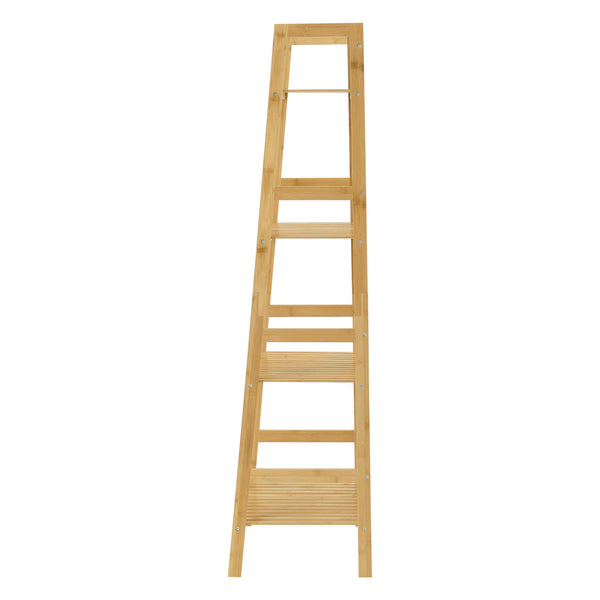 Scaffale a scala in bambù Vinje 48x32x123cm [en.casa]