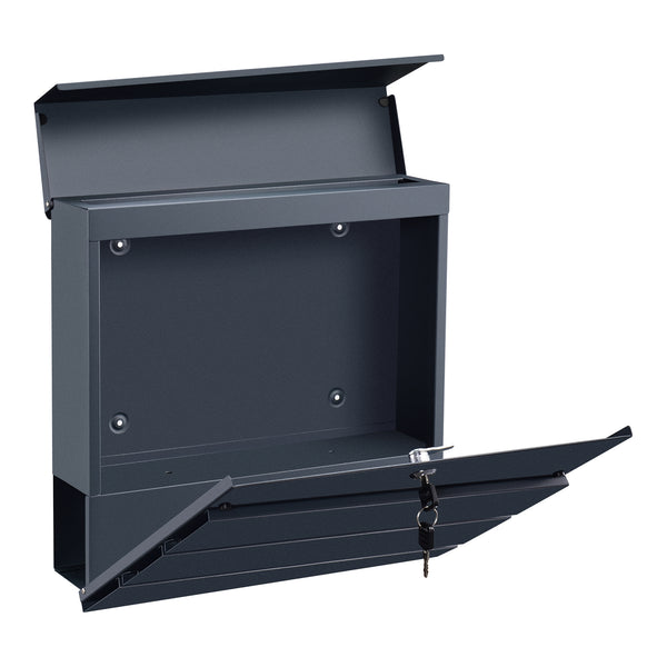 Cassetta postale Achtrup 37x37x11cm Acciaio Antracite [en.casa]