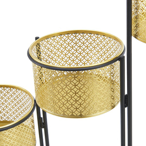 Porta fiori Doel color ottone [en.casa]