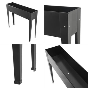 Aiola rialzato Lelystad 98x25x82cm Acciaio Antracite [en.casa]