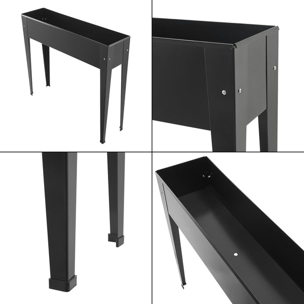 Aiola rialzato Lelystad 98x25x82cm Acciaio Antracite [en.casa]