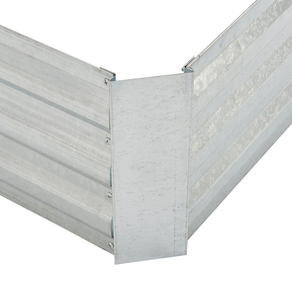 Aiola da giardino Barneveld 90x90x30cm Acciaio Argento [en.casa]