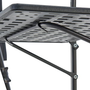 Tavolo sospeso Badolato 83,5x60x60 cm Angolare Grigio scuro [en.casa]