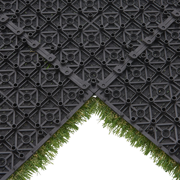 Piastrelle di prato sintetico Wiesloch set da 11 pezzi 1m² [en.casa]