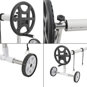 Avvolgitore per piscina Amorgo con ruote in alluminio [en.casa]