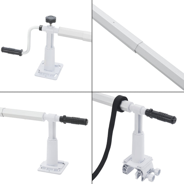 Avvolgitore 'Oliveti' per Telo da Piscina e Solare, Barra Telescopica 147 - 555 cm [en.casa] 