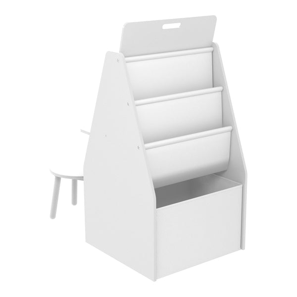 Tavolo per bambini con lavagna Ferrol 88x51x49 cm Bianco [en.casa]