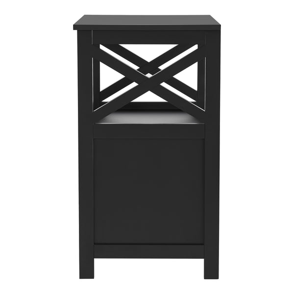Tavolino 'Utajärvi' da Divano (AxLxP) 74 x 40 x 40 cm Comodino con Anta - Nero [en.casa]