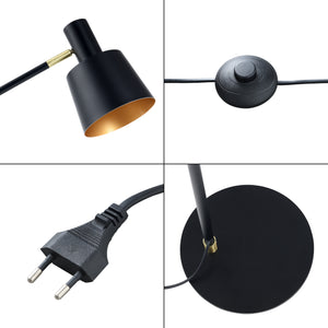 Lampada da terra Bristol regolabile Nero [lux.pro]