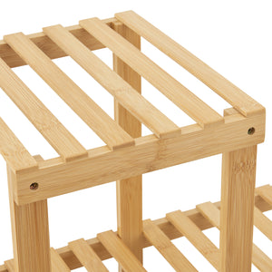 Scaffale Portapiante 'Halsua' a 3 Ripiani - Organizzatore Domestico Multiuso in Bambù [en.casa] 