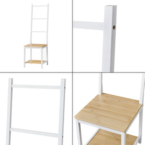 Valet da uomo Juuka 133x40x42 cm Sedia appendiabiti in bambù [en.casa]