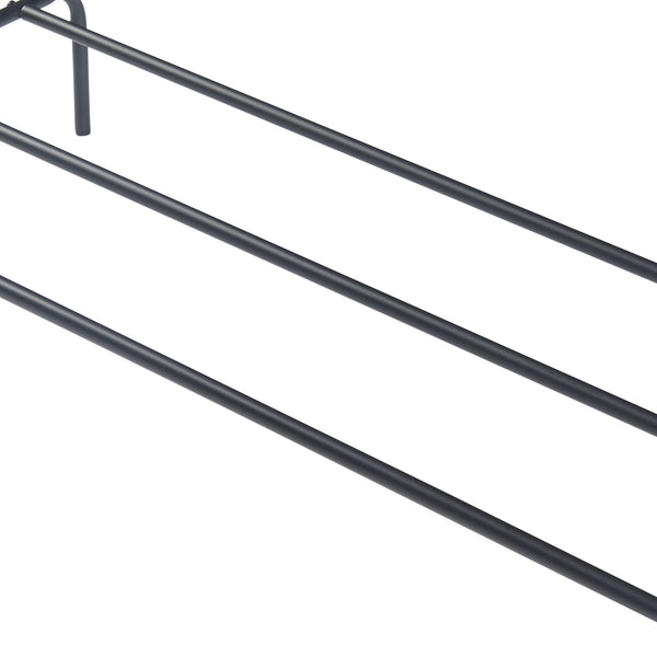 Appendiabiti Bramming con due aste appendiabiti 147 x 116 x 54 cm Nero [en.casa]