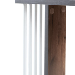 Tavolino Basso con Rotelle 'Haarby' Consolle da Divano a 2 Piani - Rovere [en.casa]