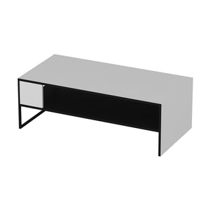 Tavolino da salotto Ejby 42x120x60 cm Bianco / Nero [en.casa]