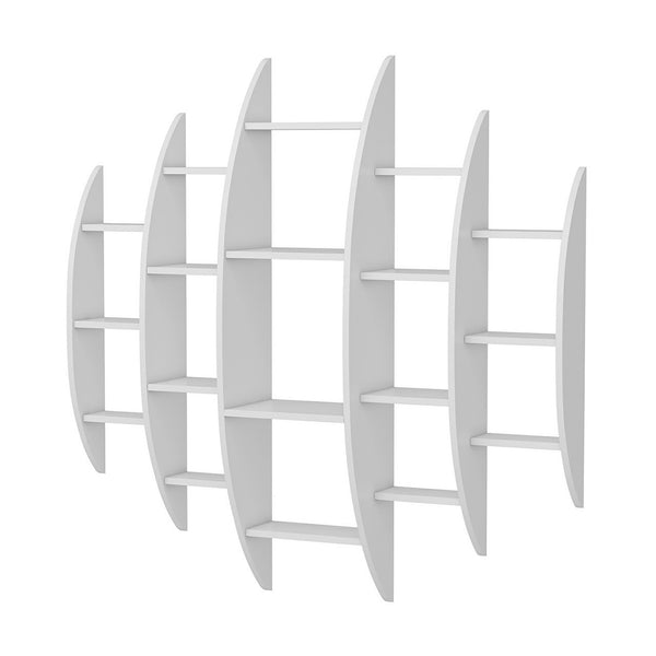 Mensola da parete Dianalund 147x146x29 cm Bianco [en.casa]