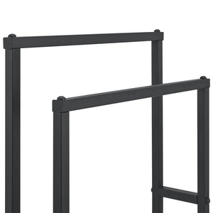 Portasciugamani con 2 barre 78 x 48 x 24 cm Nero [en.casa]