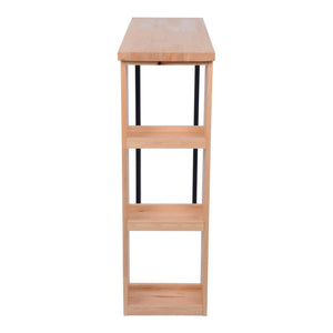 Banco da bar Nørager con scaffale in legno di pino [en.casa]