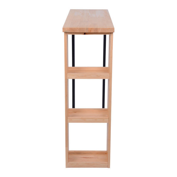 Banco da bar Nørager con scaffale in legno di pino [en.casa]