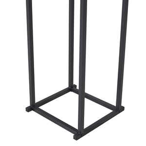 Portalegna Tibro in acciaio 35x35x120 cm nero [en.casa]