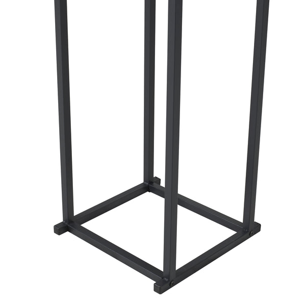 Portalegna Tibro in acciaio 35x35x120 cm nero [en.casa]