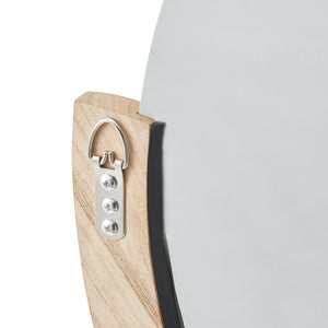 Specchio da parete Atri rotondo naturale con cornice 61x64cm [en.casa]