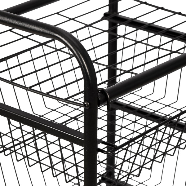 Carrello da cucina Rudbjerg metallo nero [en.casa]